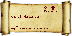 Knall Melinda névjegykártya