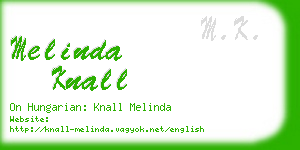 melinda knall business card